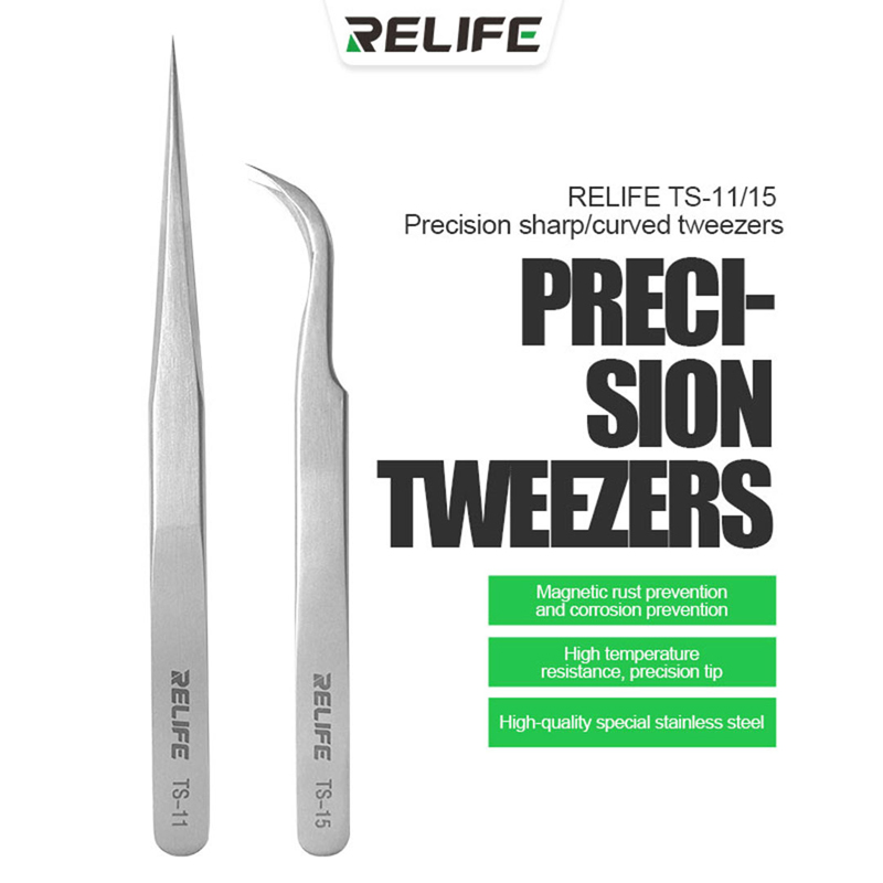Electronics Repair Manual - RELIFE TS-11 TS-15 pincettes droites incurvées