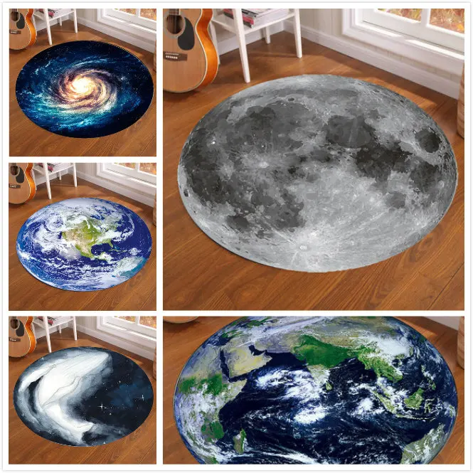 Electronics Repair Mat - Tapis rond antidérapant Galaxy Earth Moon