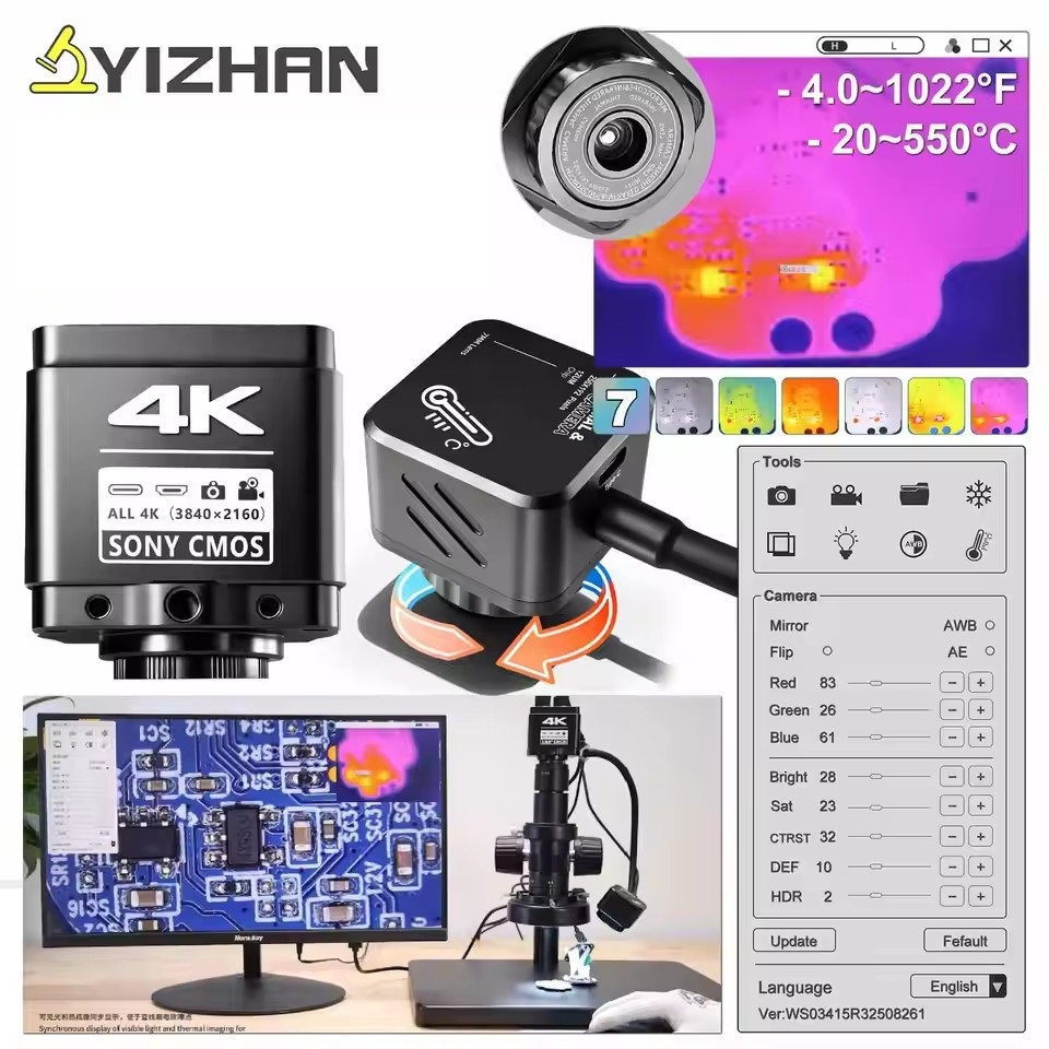 Electronics Repair Tools - Caméra de microscope thermique YIZHAN 256*192