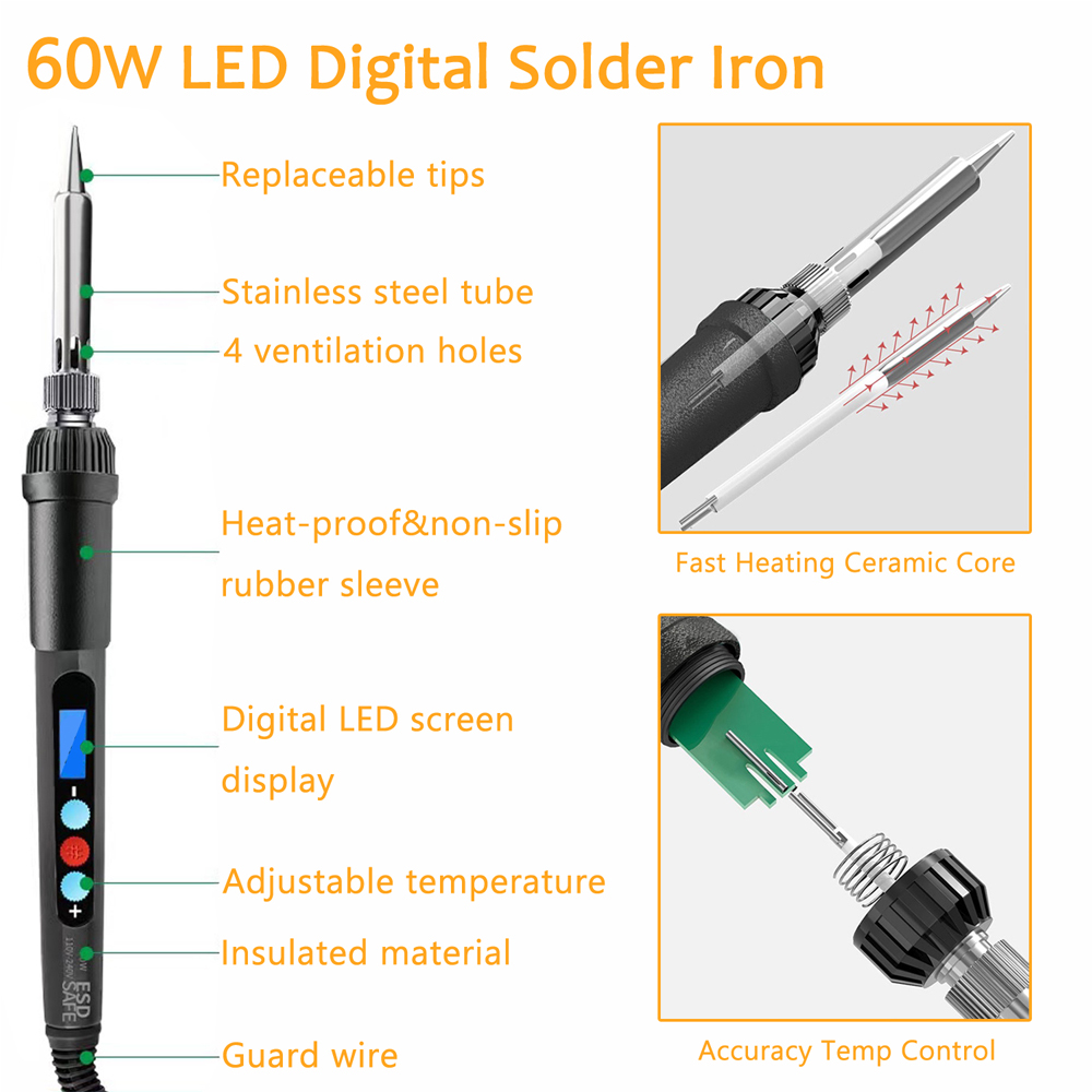 Pointe de fer à souder thermof - Electronics Repair Kit With Soldering Iron avis et prix