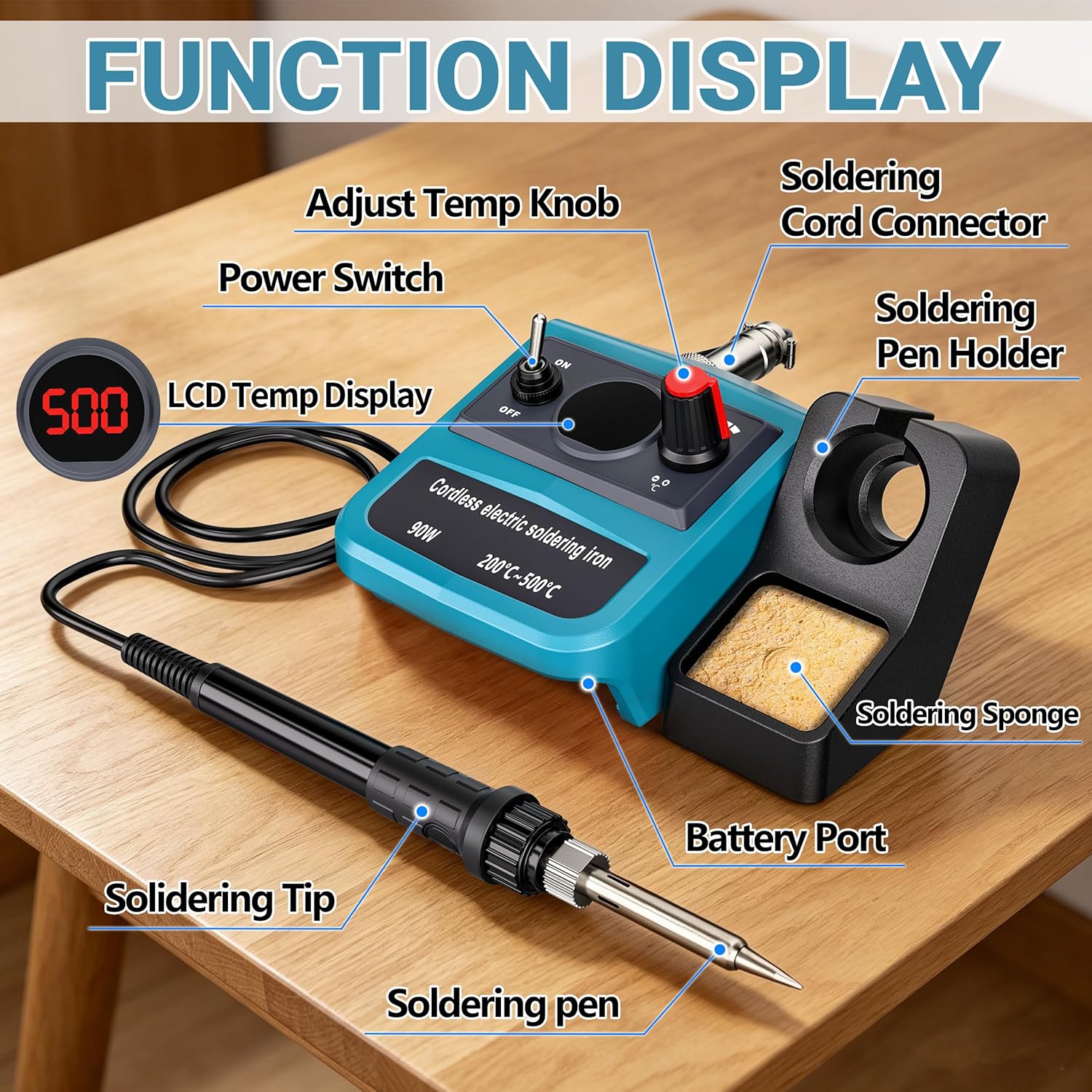 Kit de fer à souder numérique  - Electronics Repair Kit With Soldering Iron avis et prix